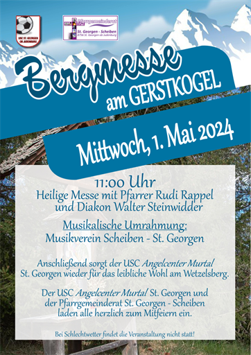 Einladung zur Bergmesse am Gerstkogel
